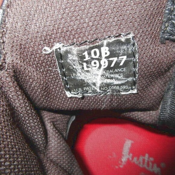 JUSTIN Gypsy MANDRA Leather BOOTS Size 10 CROSS Wings STUDS Western WORK Barn - Picture 6 of 10